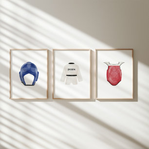 Sets De Impresiones Artes marciales nombre personalizado conjunto de g