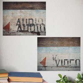 Sets De Impresiones Audiófilo de estilo loft de temática urbana