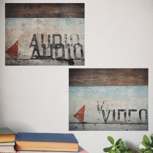 Sets De Impresiones Audiófilo de estilo loft de temática urbana