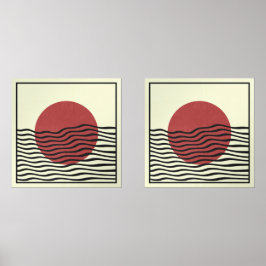 Sets De Impresiones Bauhaus Style Sunset