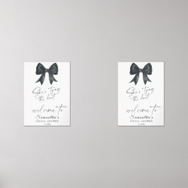 Sets De Impresiones Black Bow She's tying the knot Bridal Welcome