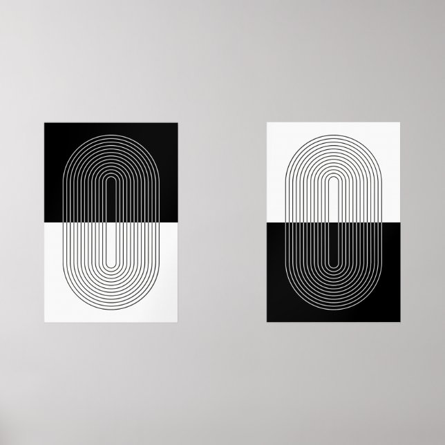 Sets De Impresiones Boho Blanco y negro (Anverso)