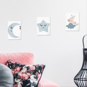 Sets De Impresiones Boho Moon y Star Nursery