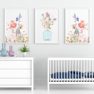 Sets De Impresiones Boho Wildflower Nursery