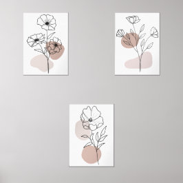 Sets De Impresiones Botánico contemporáneo