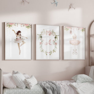 Sets De Impresiones Chica Brownette ballerina monograma