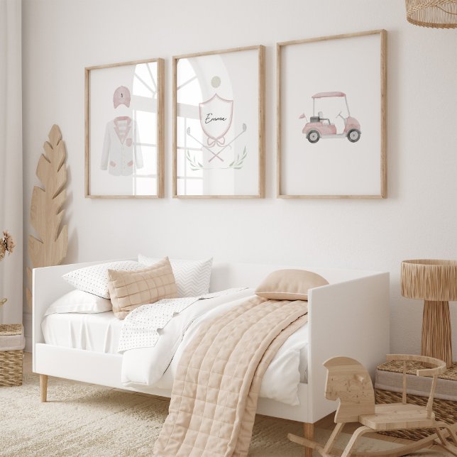 Sets De Impresiones Chicas rosados golf conjunto de nombres personaliz (Subido por el creador)