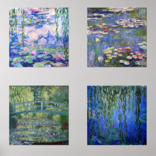 Sets De Impresiones Claude Monet Water Lilies Masterpieces Selección