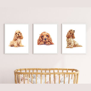 Sets De Impresiones Cocker Spaniel Poster, Cocker Spaniel Lover Gift