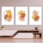 Sets De Impresiones Composiciones de formas orgánicas de colores orien<br><div class="desc">Conjunto de tres posters,  color de la tierra,  formas orgánicas composiciones.</div>