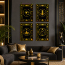 Conjunto de Arte de Pared de Símbolos Egipcios Sag
