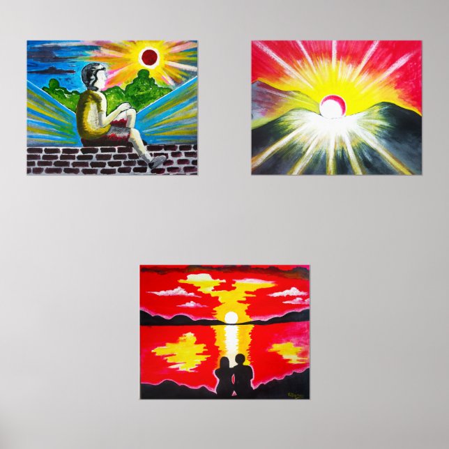 Sets De Impresiones Conjunto de pinturas de 3 (Anverso)