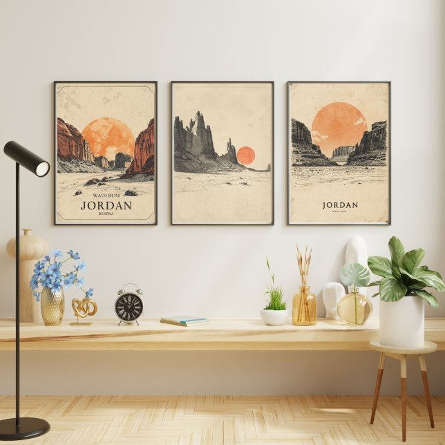 Sets De Impresiones Crimson Sands – Retro Wadi Rum Desert Travel  (Subido por el creador)