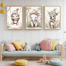 Sets De Impresiones Cute Baby Jungle Animals
