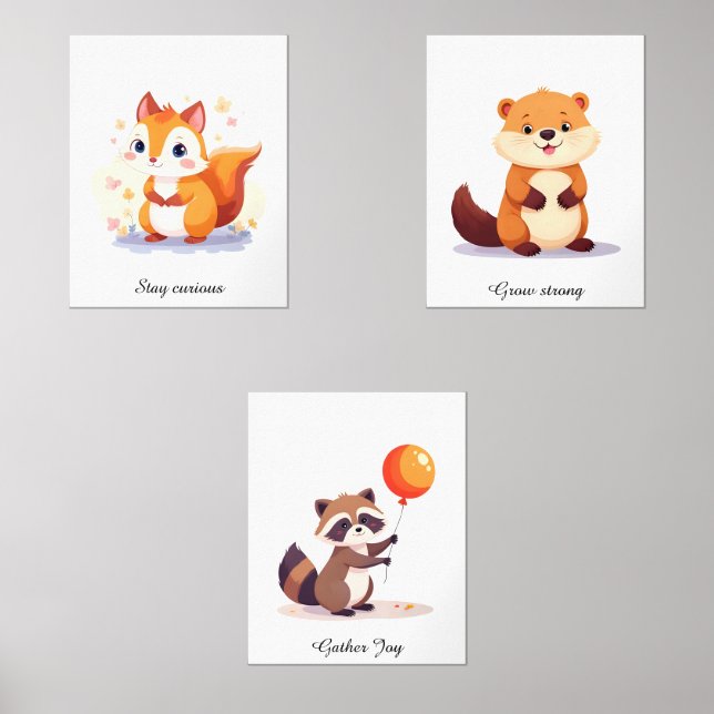 Sets De Impresiones Decoración personalizada de la sala de guardería d (Anverso)