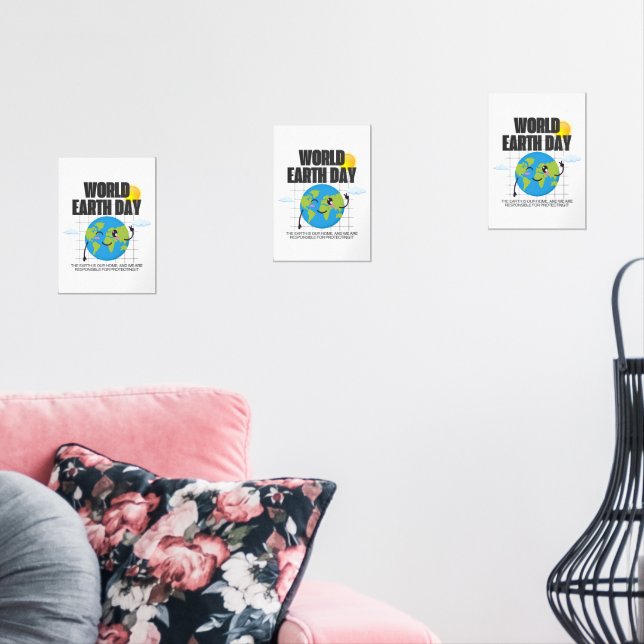 Sets De Impresiones Día Mundial de la Tierra - 22 de abril | Proteger  (Sala de estar)