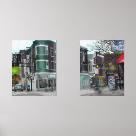 Sets De Impresiones Dibujo del centro de Madison, Wisconsin