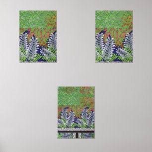 Sets De Impresiones diseño de un patrón verde y amarillo