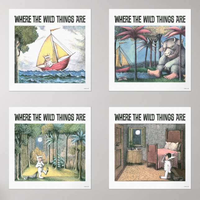 Sets De Impresiones Donde están las cosas salvajes (Anverso)