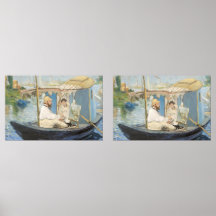 Edouard Manet - Pintura de Monet en su barco de es