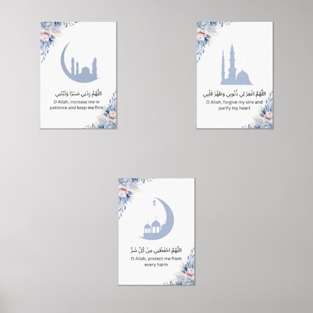 Sets De Impresiones Elegant Islamic Prayer Wall Art (Anverso)
