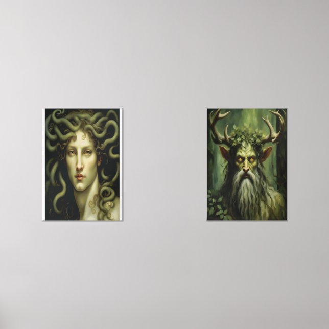 Sets De Impresiones Estilo renacentista de Medusa (Anverso)