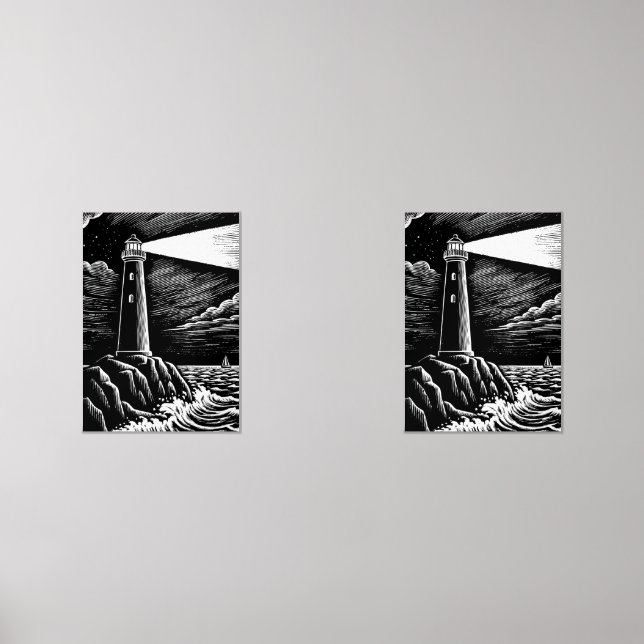 Sets De Impresiones faro de noche (Anverso)