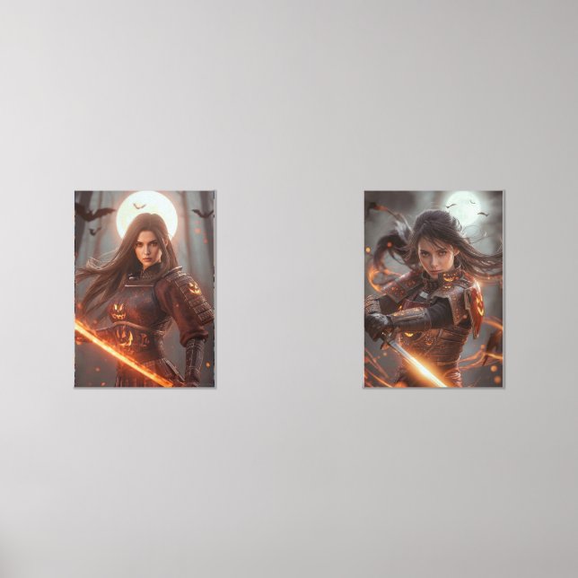 Sets De Impresiones Female Samurai Warrior No.2 – Halloween Edition  (Anverso)