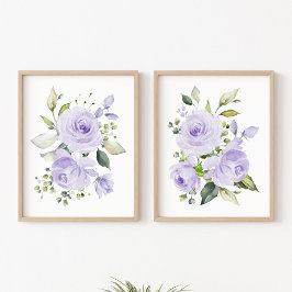 Sets De Impresiones Flores moradas, flores acuáticas, género neutro