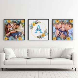 Sets De Impresiones Foto de nombre personalizado Flores silvestres Imp