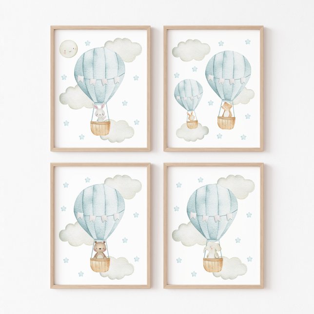 Sets De Impresiones Globo de aire caliente azul, animales comestibles, (Subido por el creador)