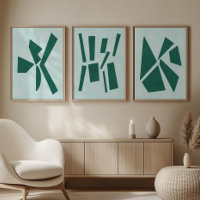 Gouache verde azulado moderno Imprimir formularios