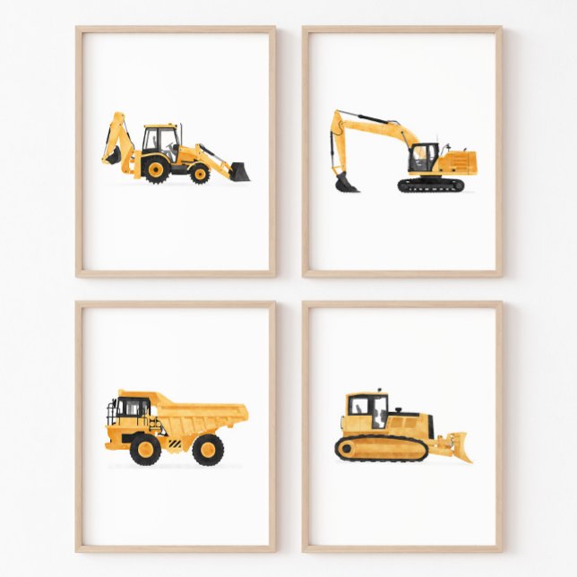 Sets De Impresiones Habitación para niños de vehículos de construcción (Subido por el creador)