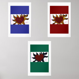 Sets De Impresiones Hearts on Fire Poster