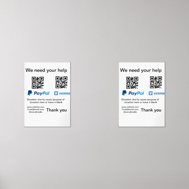 Sets De Impresiones Instrucciones para la recolección de donaciones: a (Anverso)