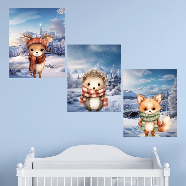 Sets De Impresiones Juego de impresión en pared de animales de bosque  (Subido por el creador)