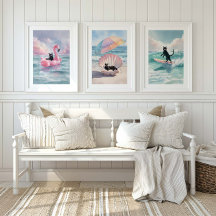 Juego de impresión para la playa del gato negro ca