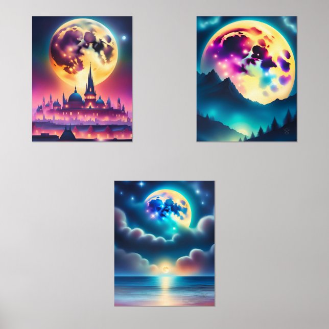 Sets De Impresiones Juego Dreamy Moon (Anverso)
