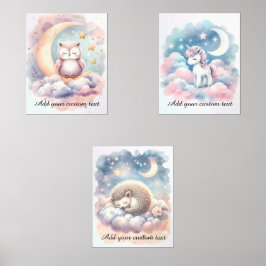 Sets De Impresiones Magical Celestial Nursery Baby Room Personalizable