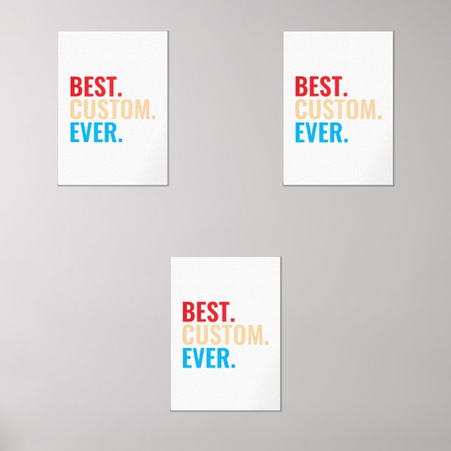 Sets De Impresiones Mejor personalizado retro vintage texto personaliz (Anverso)