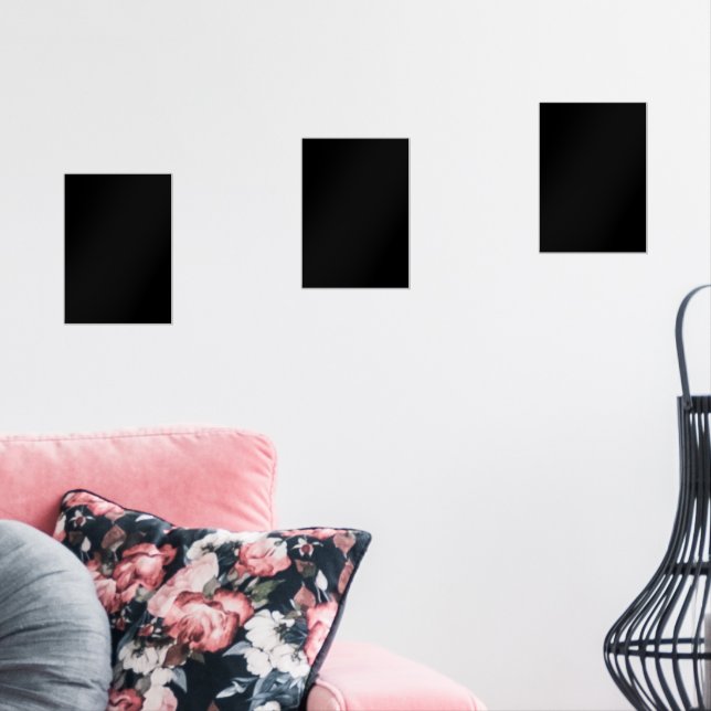 Sets De Impresiones Minimalist Black Cat Silhouette  (Sala de estar)