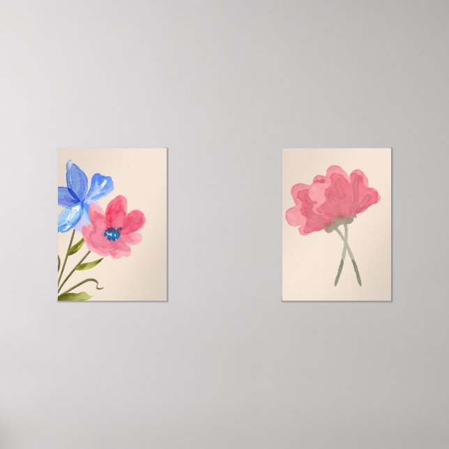 Sets De Impresiones Muro de arte florido (Anverso)