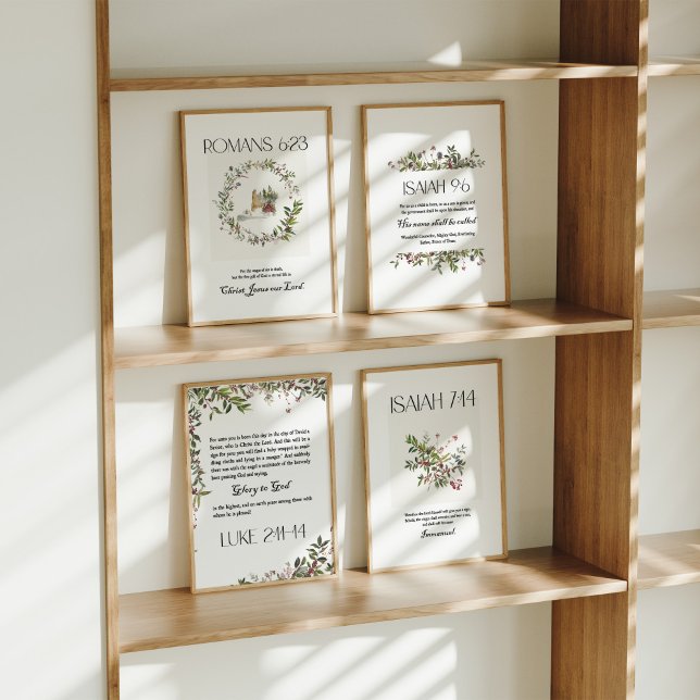 Sets De Impresiones Navidades de acuarela biblia conjunto de versículo (Subido por el creador)