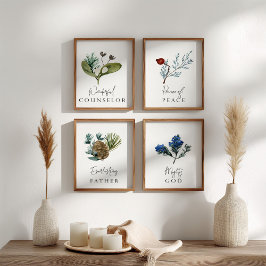 Sets De Impresiones Navidades de acuarela Isiah 9:6