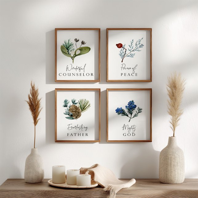 Sets De Impresiones Navidades de acuarela Isiah 9:6 (Subido por el creador)