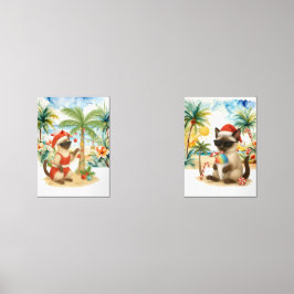 Sets De Impresiones Navidades en julio para los amantes del gato siame