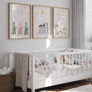 Sets De Impresiones Navidades natividad niños poster de sala