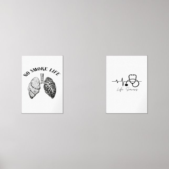 Sets De Impresiones No Smokin Life Wall Art – Anti-Smoking Poster for  (Anverso)