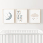 Sets De Impresiones Nube Neutral Moon Sun Boy Decoración de Nursera<br><div class="desc">Agilizar el espacio de tu pequeña con estas huellas de luna,  nube y vivero a juego.</div>