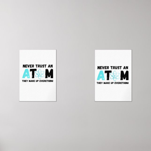 SETS DE IMPRESIONES NUNCA CONFIAR EN UN ÁTOMO (Anverso)
